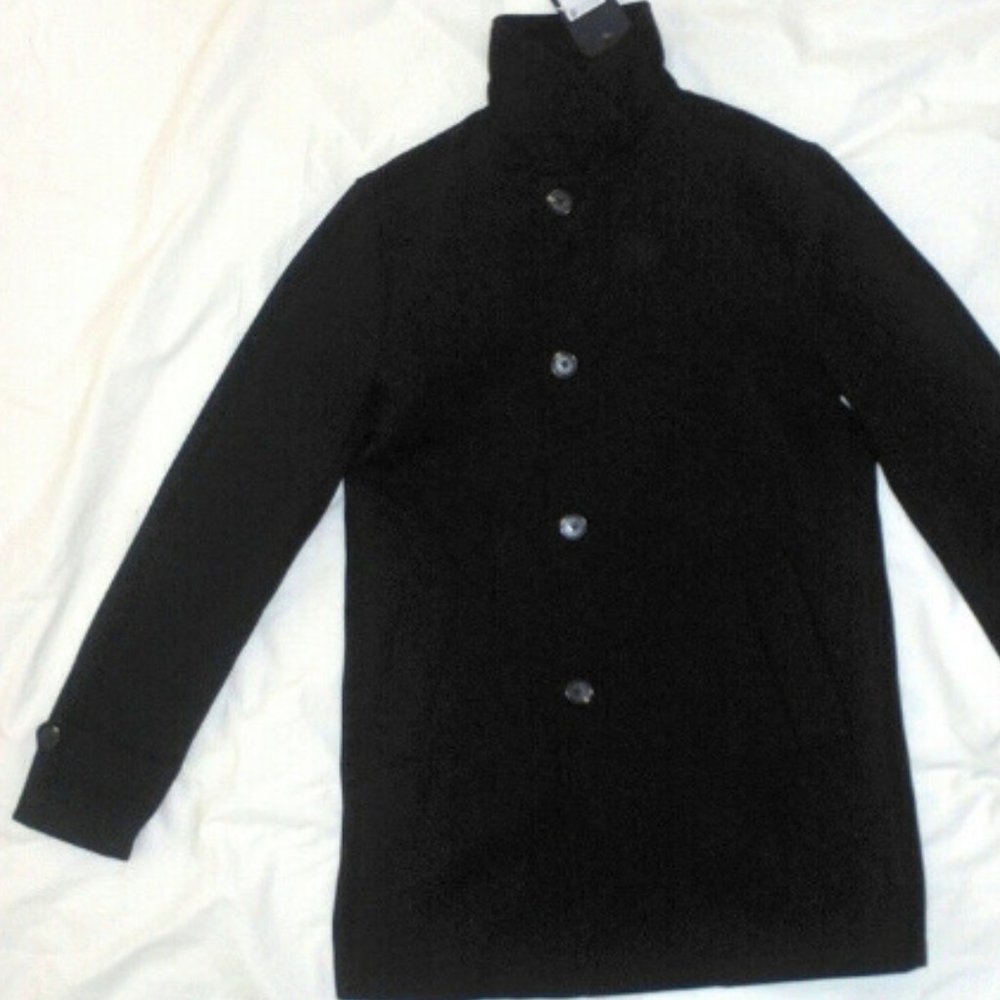 SCOTCH & SODA Black Wool Blend Coat